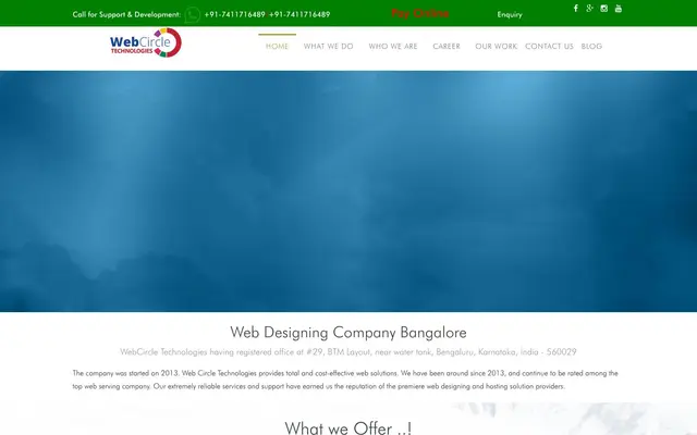 WebCircle Technologies website