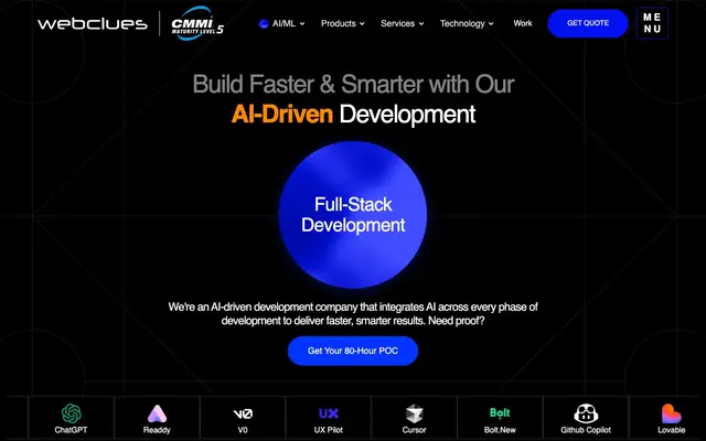 WebClues Infotech website