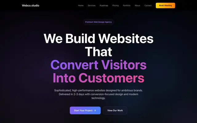 Webco Studio website