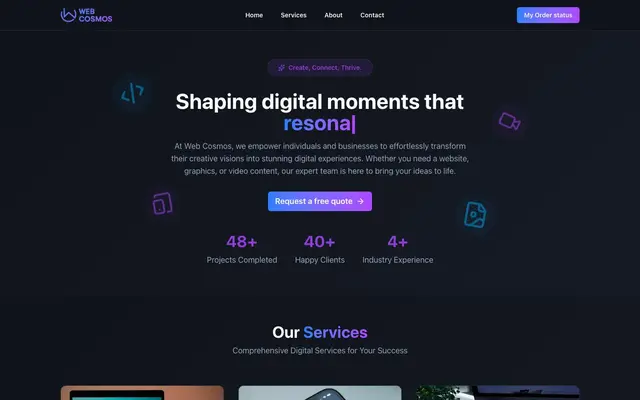 Web Cosmos - Website Development and Digital Marketing Agency website