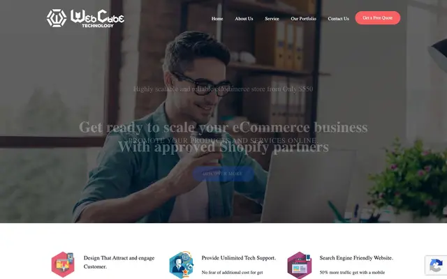 Webcube Technology website