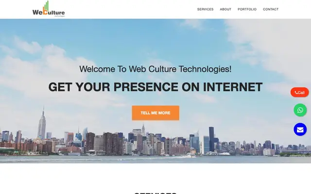 Web Culture Technologies website