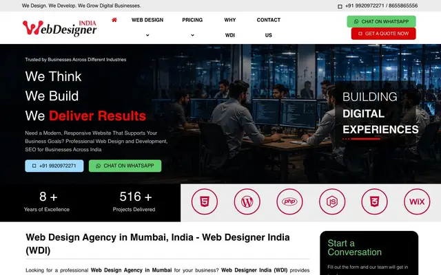 Web Designer India website
