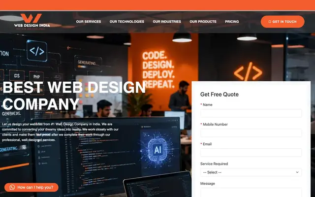 Web Design Company India website
