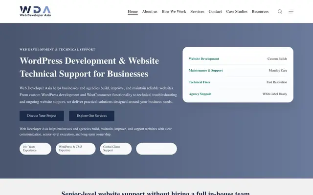 Web Developer Asia website