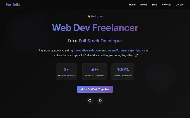 Web Dev Freelancer website