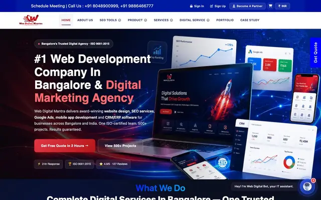 Web Digital Mantra IT Services website