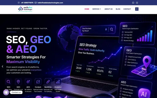 Webdos Technologies website