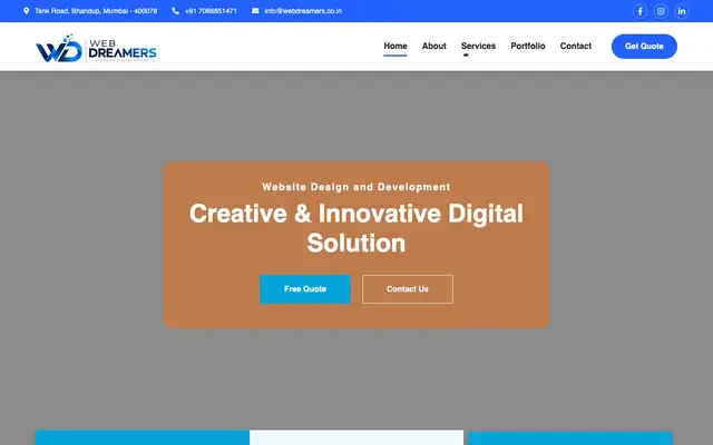 Web Dreamers Website Development Company in Mumbai website