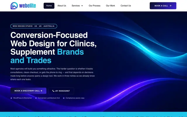 Webelite Digital website
