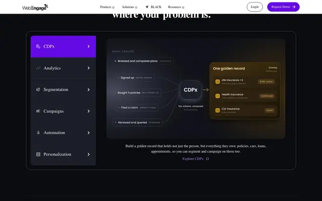 WebEngage website