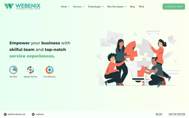 Webenix Technologies Private Limited website