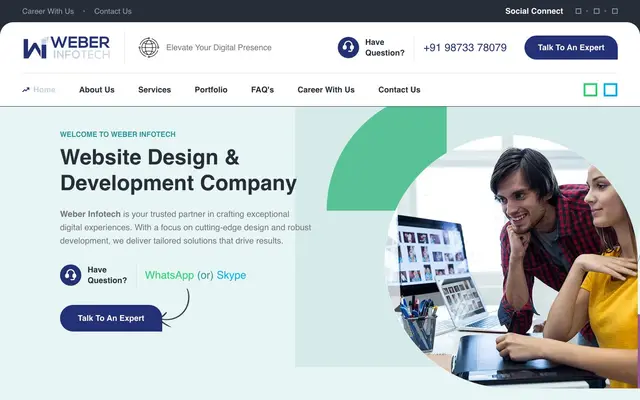 Weber Infotech website