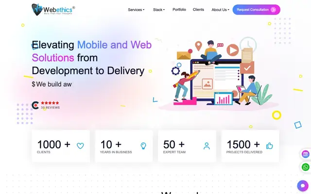 Webethics Solutions website