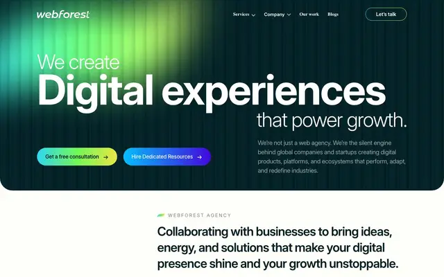 Webforest Agency website
