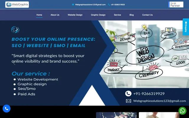 Web Graphix Solutions website