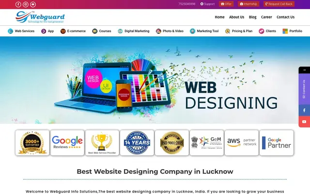 Webguard Info Solutions website