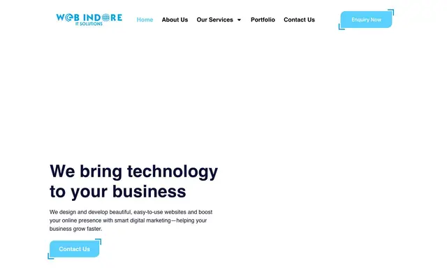 Web Indore It Solutions website