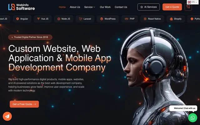 Webinfo Software website