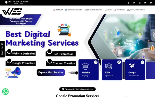 Web Infotech Solution website