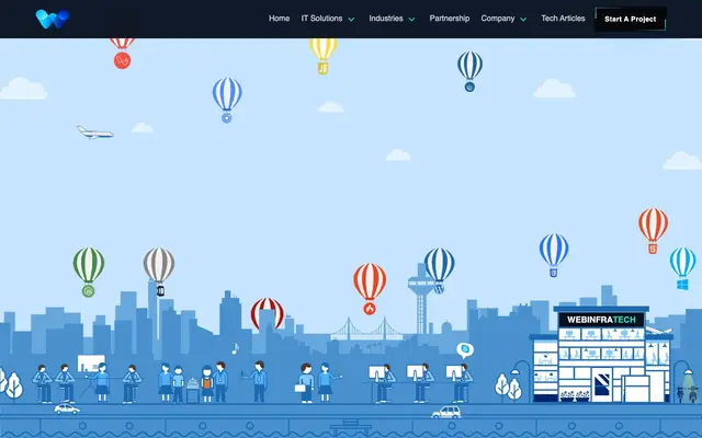 Webinfratech IT Company website