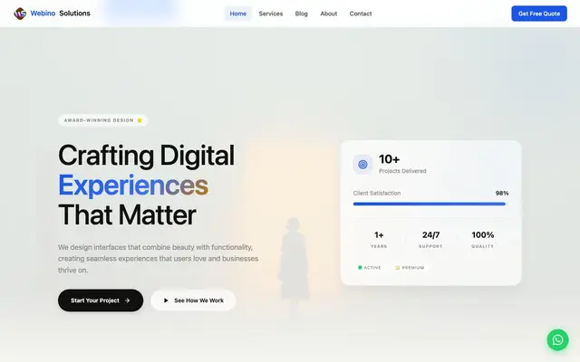 Webino Solutions website