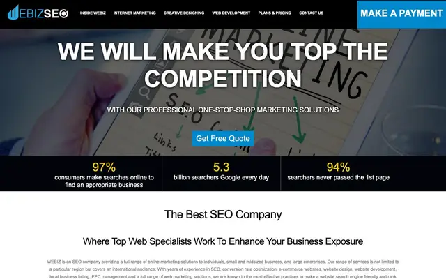 Webizseo Inc website