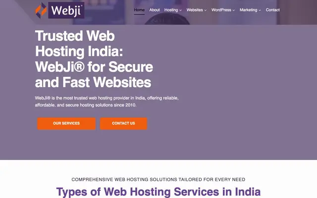 WebJi® - Web Hosting & SEO Services website