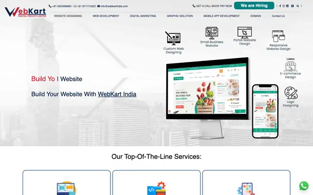 Webkart Digital Pvt. Ltd website