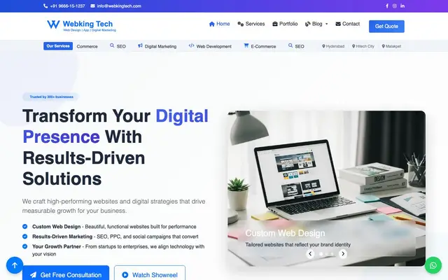 Webking Tech Website Services website