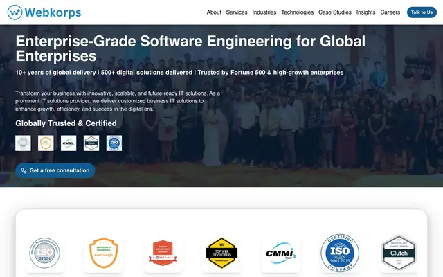 Webkorps Services India Private Limited website