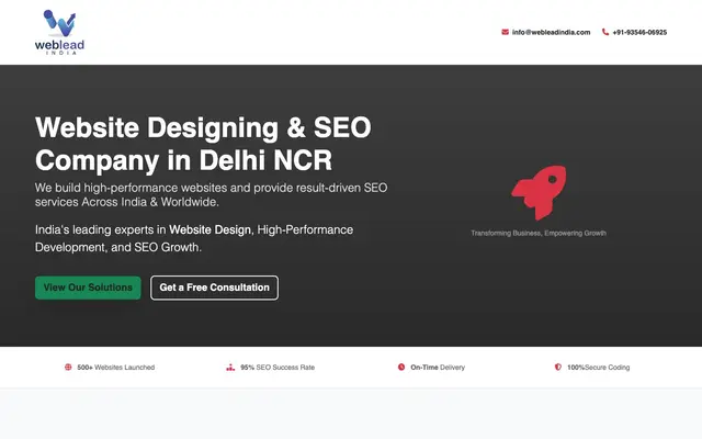 Web Lead India website