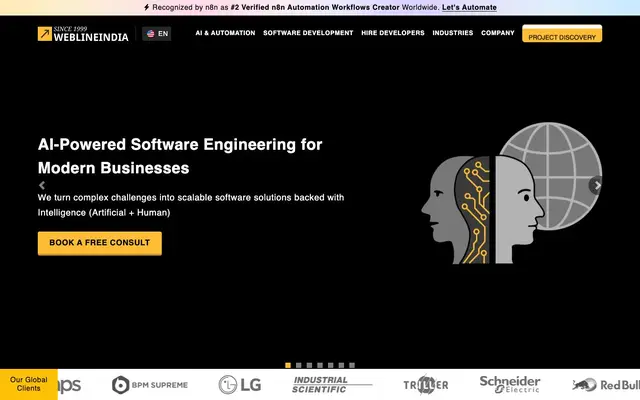 WeblineIndia website