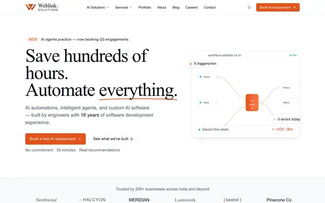 Weblink Solutions website