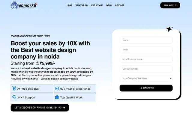 Webmark8 – Website Design in Noida website