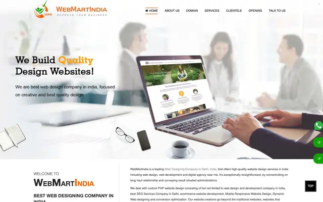 WebMartIndia website