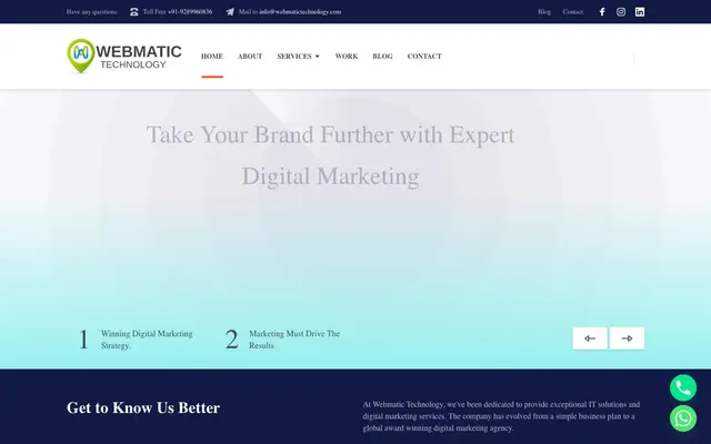 Webmatic Technology Pvt Ltd website