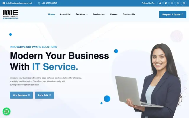 Webmedia Experts website