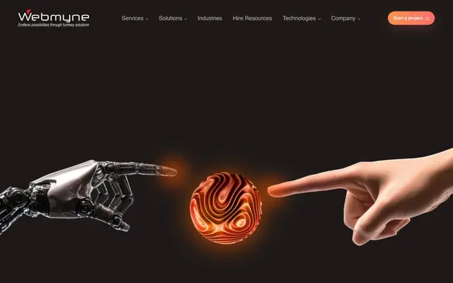 Webmyne Systems Pvt. Ltd website