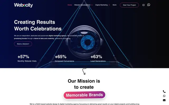 Webocity Technologies website
