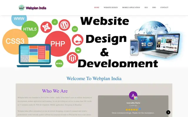 Webplan India website