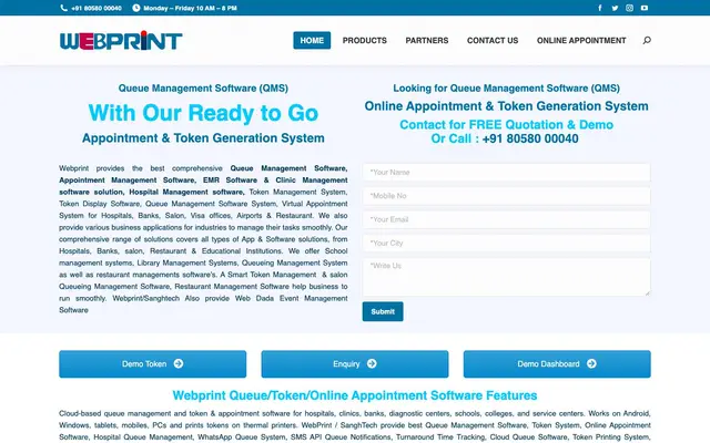 Webprint Software website