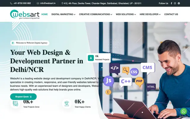 Websart web design company in laxmi nagar website