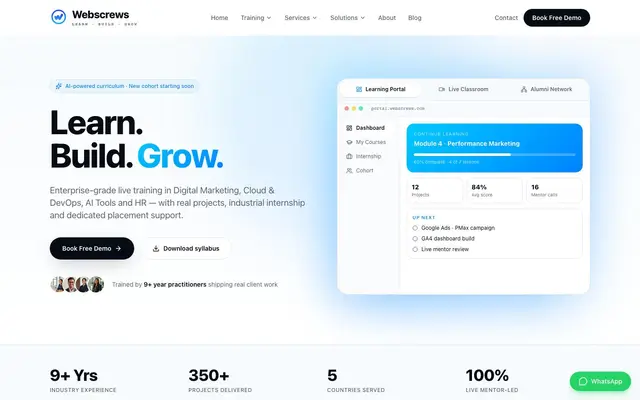 Webscrews website