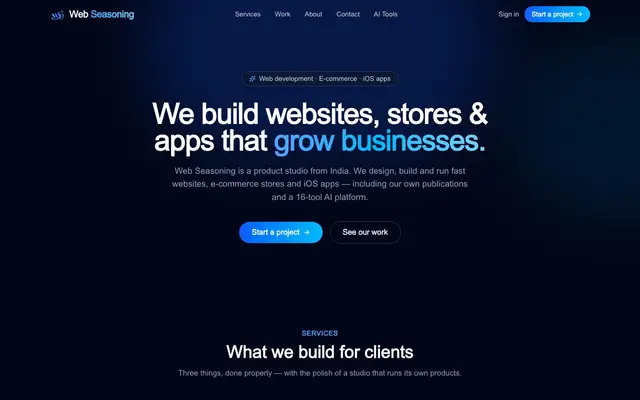 Web Seasoning website