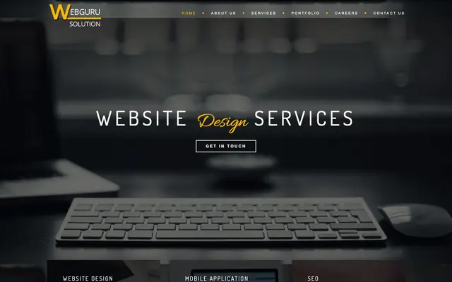 Webguru Solutions India website