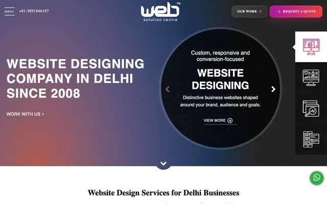 Web Solution Centre website