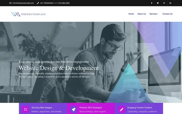Web Solutions Ally website