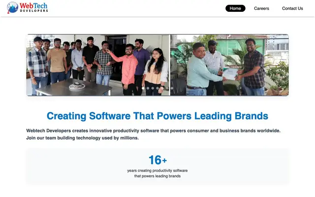 Webtech Developers Pvt Ltd website