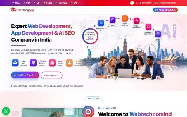 Webtechnomind IT Solutions Pvt. Ltd. website